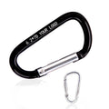Baichaoli 6.2*7 D Shaped Aluminum Alloy Silver/Black Custom Logo Key Chain Clip Snap Carabiner for Heavy Industry Mining