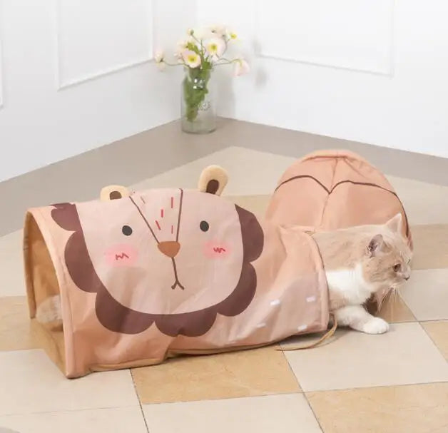 Large Space Removable Cat Tunnel Creative Cloth Modeling Interactive Pet Cat Toy