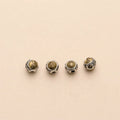Tengyue Antique Silver Round Carve Lucky Chinese Character Plating Metal Spacer Beads
