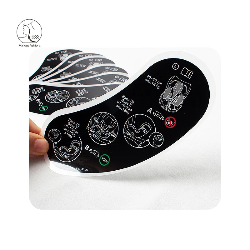 YunShang PET Vinyl Custom 3D Raised Logo High Density Rubber Silicon Heat Transfer Printed for Car