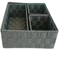 Wholesale Handmade Nylon Strap Set of Four Trapezoid Storage Baskets Eco-Friendly Decorative Weaving