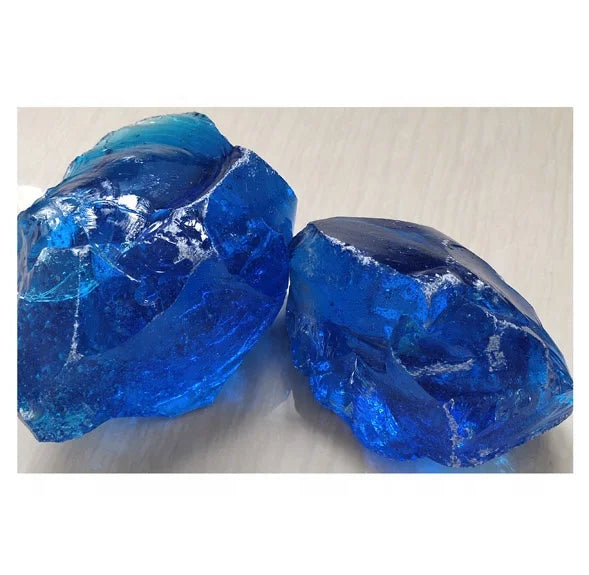 Blue Coloured Crushed Glass (Solid Structure) for Landscaping Flooring Bedroom Living Room & Workshop Use