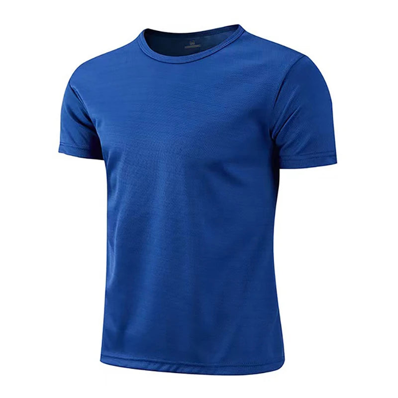 Mens Cheap Price Factory Manufacture Mesh 100% Polyester Breathable Gym Gym Wear Workout Causal Short Sleeved Top Tshirts