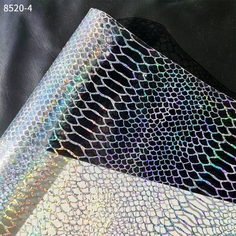 Wholesale 0.4MM Custom Printed DIY Laser Transparent Circle Pattern PVC Soft Film