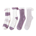 Eco-friendly Anti-slip Winter Warm Fuzzy Winter Women Fluffy Floor Socks Custom Slipper Socks