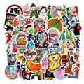 50Pcs Various Anime Cartoon Paper Label for Children Boy Girl Phone Luggage Laptop Bottle DIY Pvc Vinyl Anime Stickers