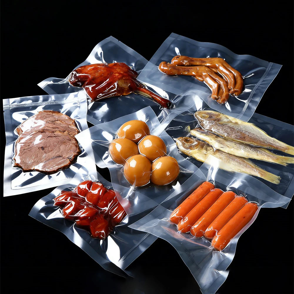 Retort Frozen Seal Pouch Printing Transparent Clear Packing Custom Packaging Plastic Food Vaccum Sealer Storage Vacuum Bag