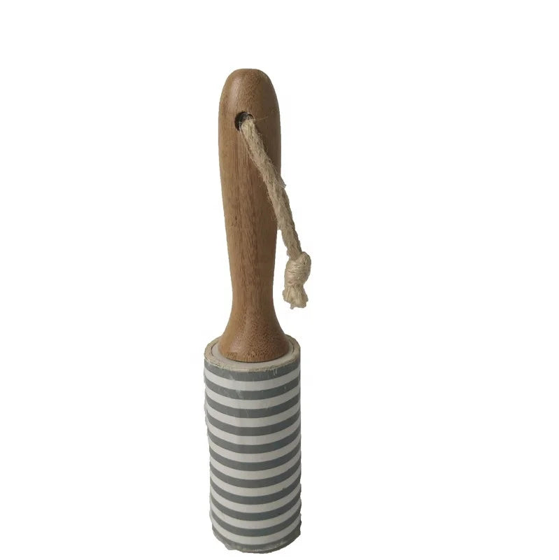 Eco Cleaning Free Samples Wooden Handle Paper Roller Lint Remover Wooden Lint Roller Bulk