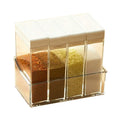 Transparent Storage Containers 4 Pieces Spice Jars Plastic Seasoning Shaker Box