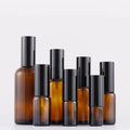 Wholesale Gold Black Pump Spray Cosmetic Packaging 30ml 50ml 100ml Empty Hair Care Serum Essential Oil Bottle