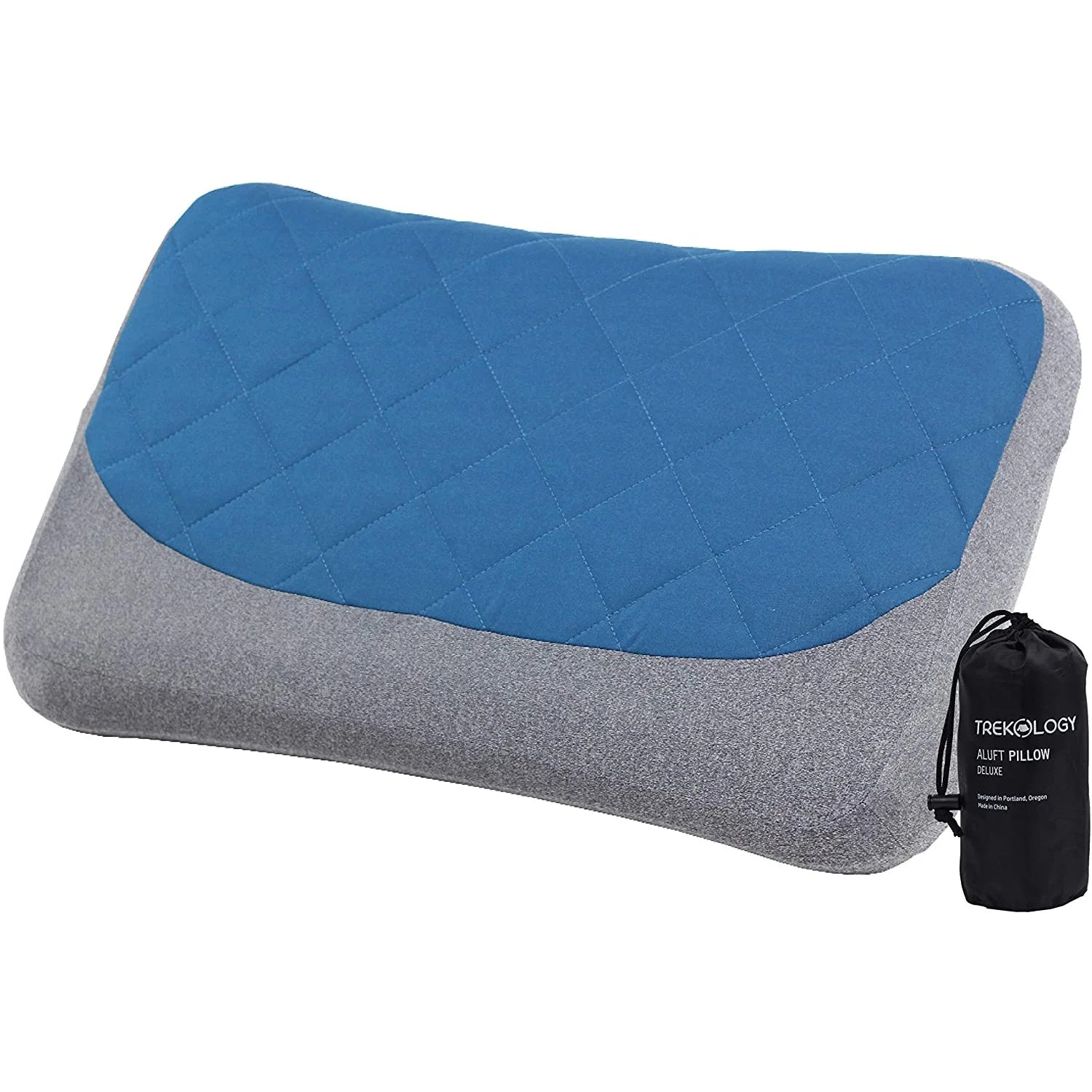 Waterhan Portable Lightweight Waterproof Inflatable Flocked PVC Pillow Home Hiking Camping Traveling Napping Desk Rest Neck
