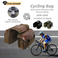 Outdoor Canvas Ebike Motorcycle Mountain Bike Rear Saddlebag Motorcycle Tail Side Luggage Tool Storage Bags for Cycling Travel