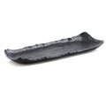 Japanese Modern Restaurant Dinnerware Durable 12.5 Inch Unbreakable Black Melamine Sushi Plate