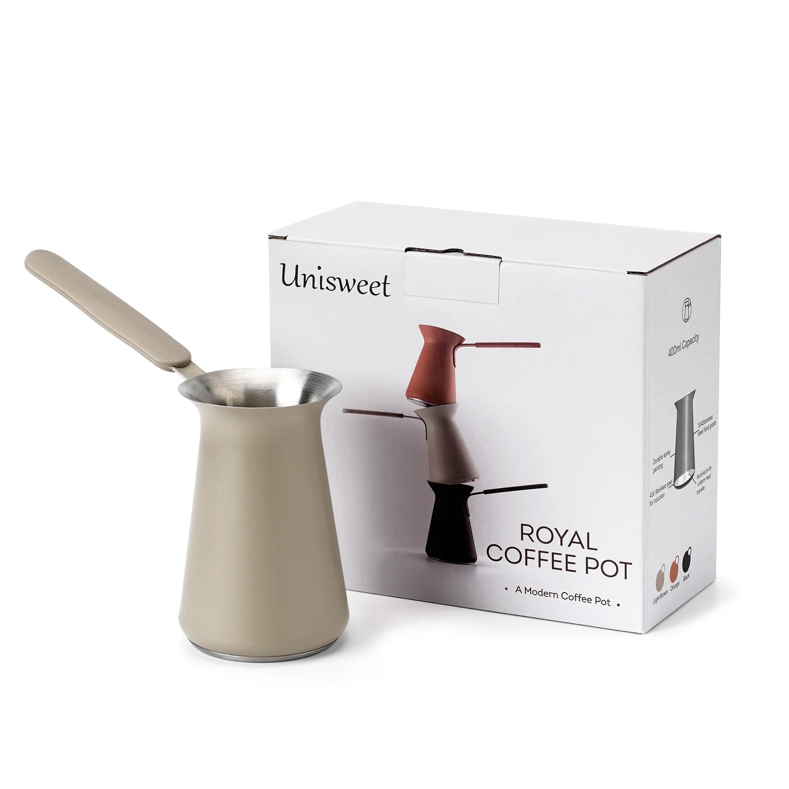 New 304 Stainless Steel High Quality Turkish Coffee Pot With Silicone Handle and Base Coffee Pot