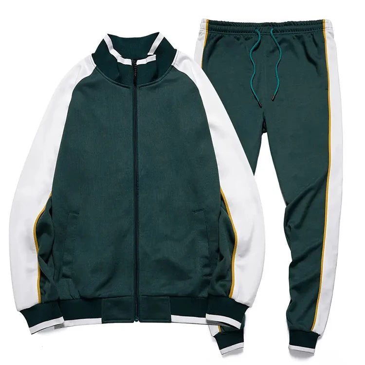 Wholesale Tracksuit for Men Zipper Sportswear Jogging Men Casual Two-Pieces Tracksuit Set