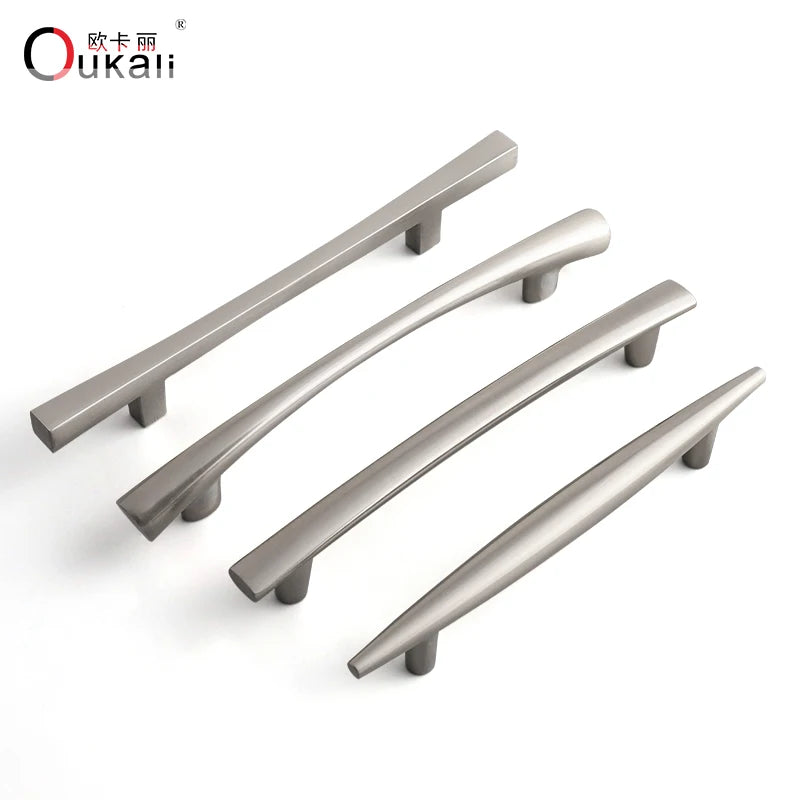 Drawer Brushed Nickel Aluminium Kitchen Cabinets Door Pull Handle Cabinet Handles Cabinet Pulls and Knobs