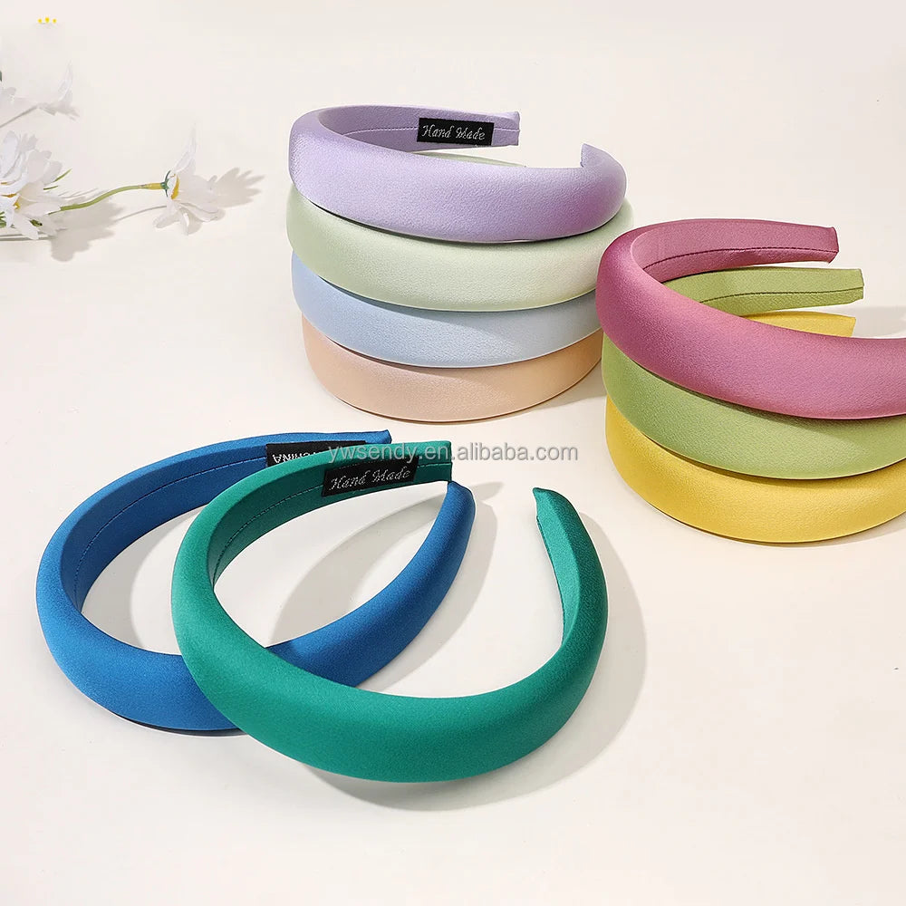 Wholesale New Korean Fashion Advanced Hair Accessories Wide Brim Headband Solid Color Hair Hoops Women Headband