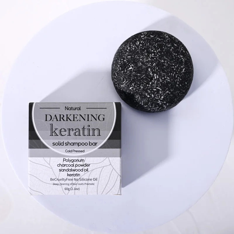OEM Private Label Handmade Soap Hair Growth Make Hair Black Repair Black Shampoo Soap Bar