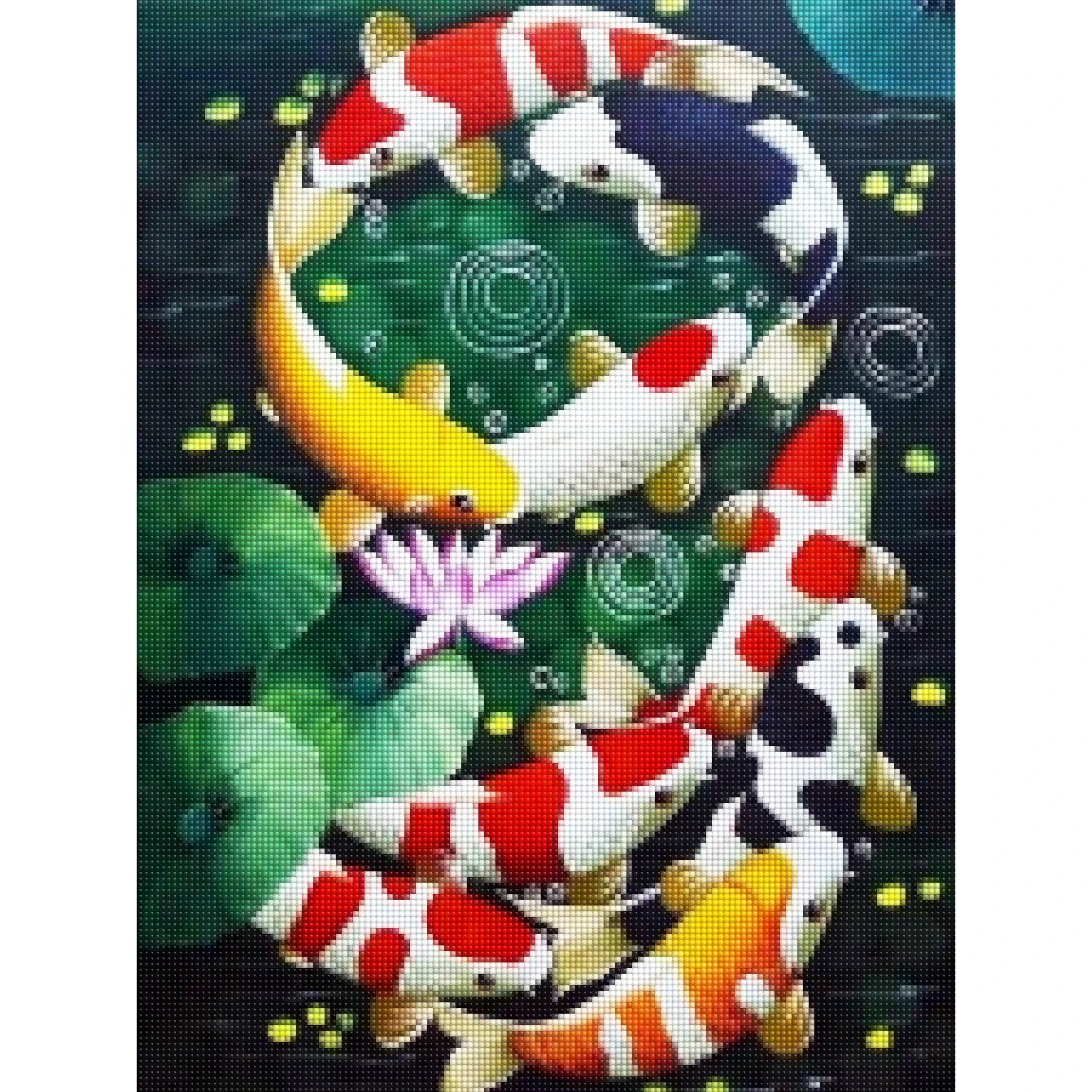 Diamond Painting Diy Handmade Custom 30*40cm Lucky Charm Fish 5D Diamond Painting Kits Low Price Good Quality