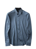 Stretch Long Sleeve Linen Formal Casual Cotton Western Shirt Maxi Tailored Muscle Collar White Dress Pant Shirt for Man