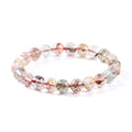 Genuine Natural Gemstone Hair Crystal Stone Beads Bracelet Stretch Cord Bracelets Jewelry