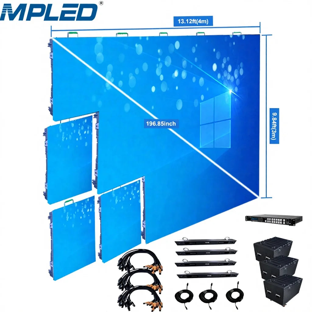 MPLED Quick Installation P3 Video Wall 500x500 500x1000 P3.91 Outdoor Led Screen