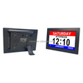 Pros IPS 8 Inch Digital Day Calendar Clock Medicine Reminders Dementia Clock Senior Elderly Impaired Vision Memory Loss Clock