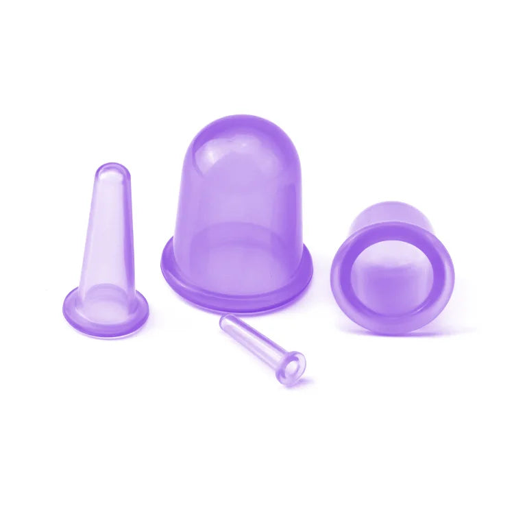 RightBest RBFC-A4 Facial Vacuum Silicone Cupping Set 50-80cm for Targeted Face Application