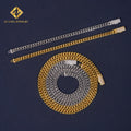 Stock 6mm 8mm Iced Out Man Hip Hop Jewelry 14k Gold Plated 316L Stainless Steel Moissanite Diamond Miami Plain Cuban Link Chain MegaBDM