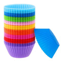 Round Square Custom Style Silicon Muffin Cup Rainbow Color Muti-color Silicone Cupcake Baking Cup Candies Cupcake Wrap Holder