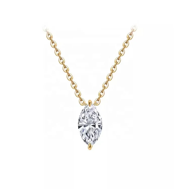 Lab Diamond Marquise Cut Handmade Diamond Latest Necklace Designs Necklace Set Women Jewelry Manufacture Fine Jewelry
