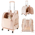 Customizable Logo Outdoor Large Capacity 900D Oxford Soft Pet Trolley Backpack Set Luxury Portable Cat Travel Bag for Strollers