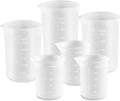 6pcs 100ml 250ml Silicone Non-Stick Mixing Cups Precise Scale Eco-Friendly Measuring Cups for Resin DIY Craft Home Kitchen