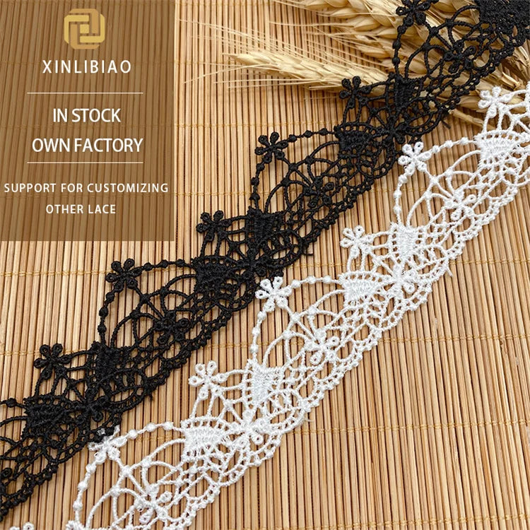 Water-soluble Embroidery Hollowed-out Lace Decoration Multi-color Polyester Lace Trim Lace Manufacturer