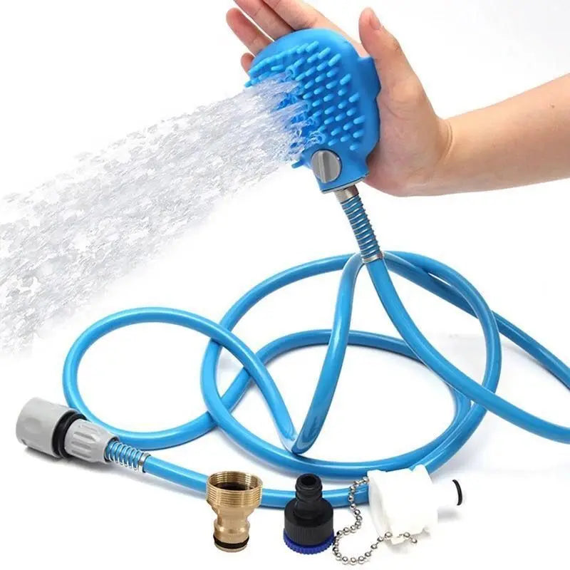 Dog Bathing Supplies Sprayer Scrubber Pet Grooming Tool Dog Bath Brush Wash Hose With Shower Attachment