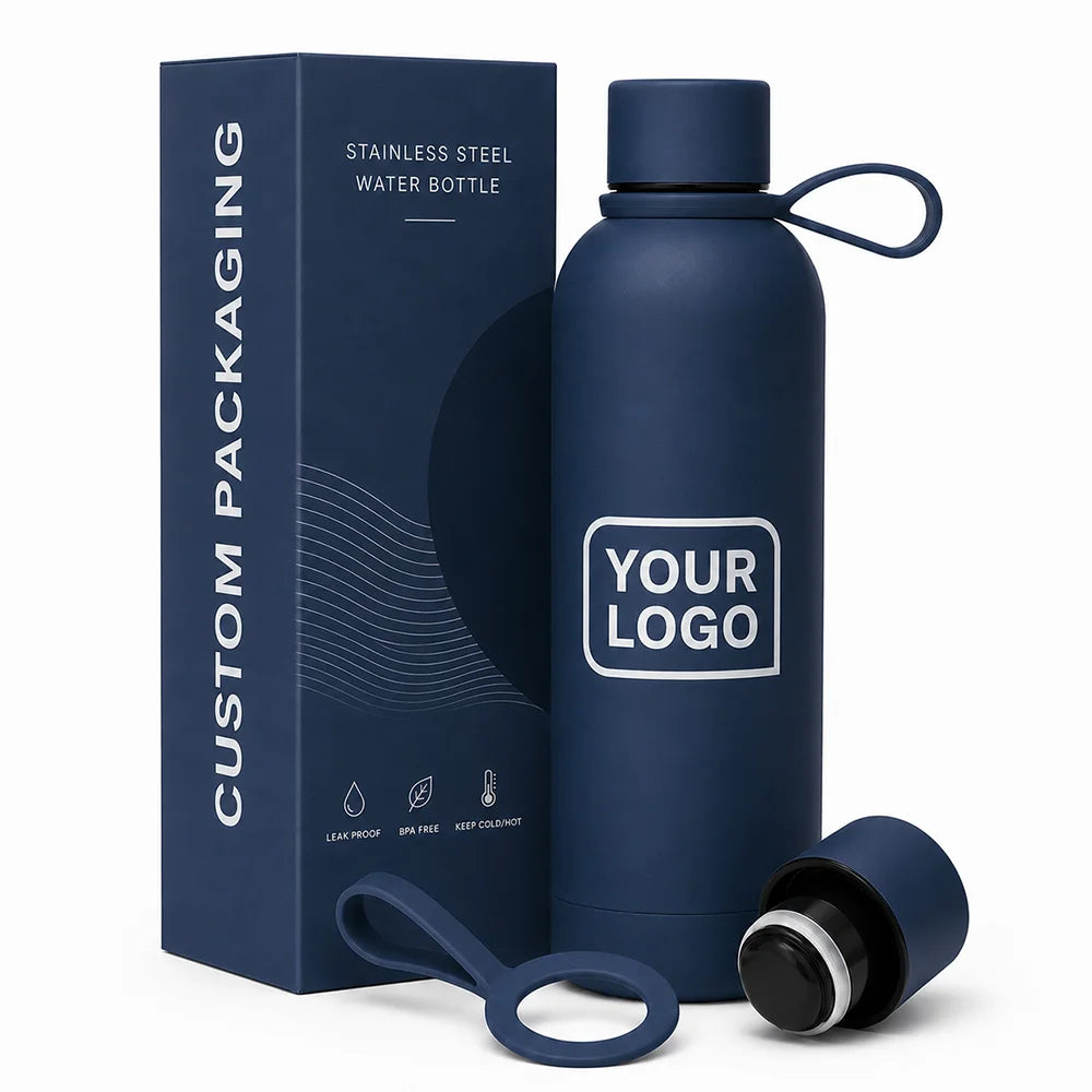 Wholesale Soft Touch Vacuum Insulated Stainless Steel Water Bottle Custom Logo Thermal Flask