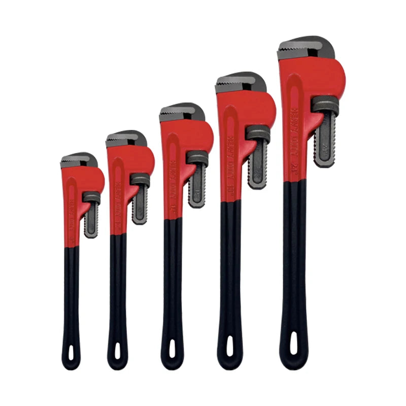 IMPA611302 Industrial Grade Heavy Duty Multi-Functional Pipe Wrench American Alloy Chrome Molybdenum Steel Soft Grip Plastic