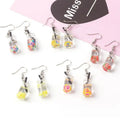 Korean New Fruit Cup Drink Bottle Ear Studs Cute Small Fresh Summer Kawaii Earrings for Women