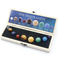 Crystal Ball Solar System Planets Science Educational Display Set Crystal Celestial Model Healing Gemstone Set Gift Box