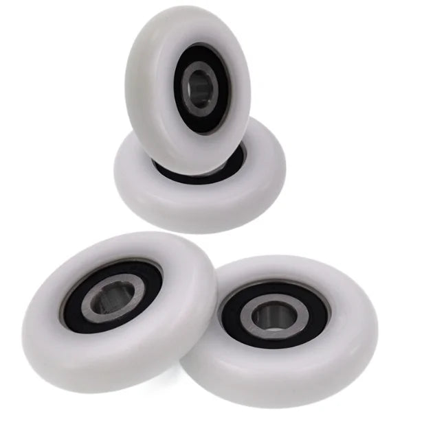 608ZZ 694ZZ Bearing Pulley Round Wheel 4x14x5MM Plastic Nylon POM Roller Bearing Pulley Sliding Conveyor Wheel BSR68414-5