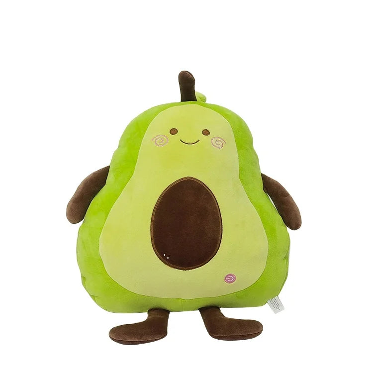 Cute Soft Cartoon LED Fruit Shaped Stuffed Pillows Avocado Toys with PP Cotton Filling