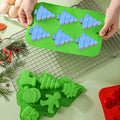 Silicone Tree Shape Soap Molds 6-Cavity Trays for Homemade Cake Chocolate Cupcake Mold Fondant Shape Decorating Ice Cube Tray