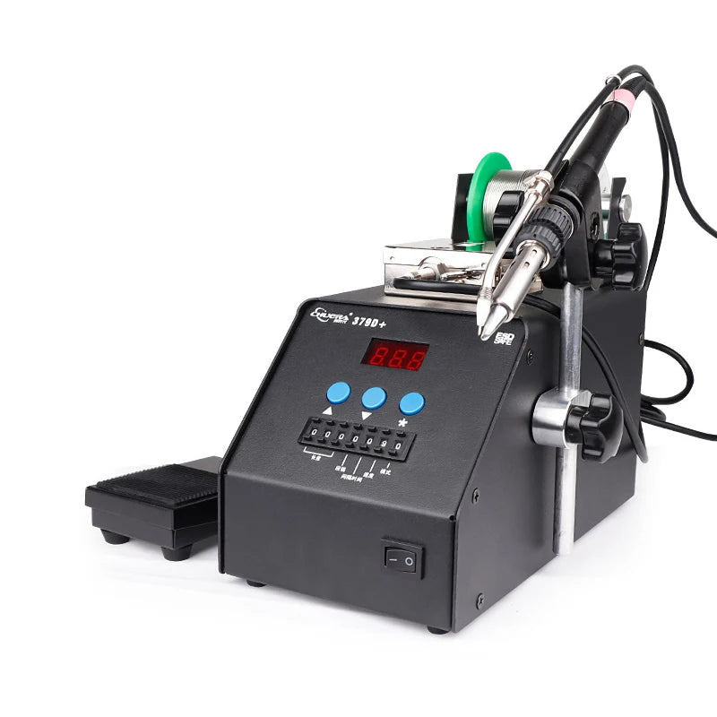 Chuera 379D+ 150W High Frequency Lead Free Soldering Station Rapid Heating Automatic Feeding Tin Soldering Machine