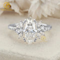 14K/18K Solid Gold Wedding Band Unique 2 Carat Marquise Moissanite Engagement & Anniversary Rings