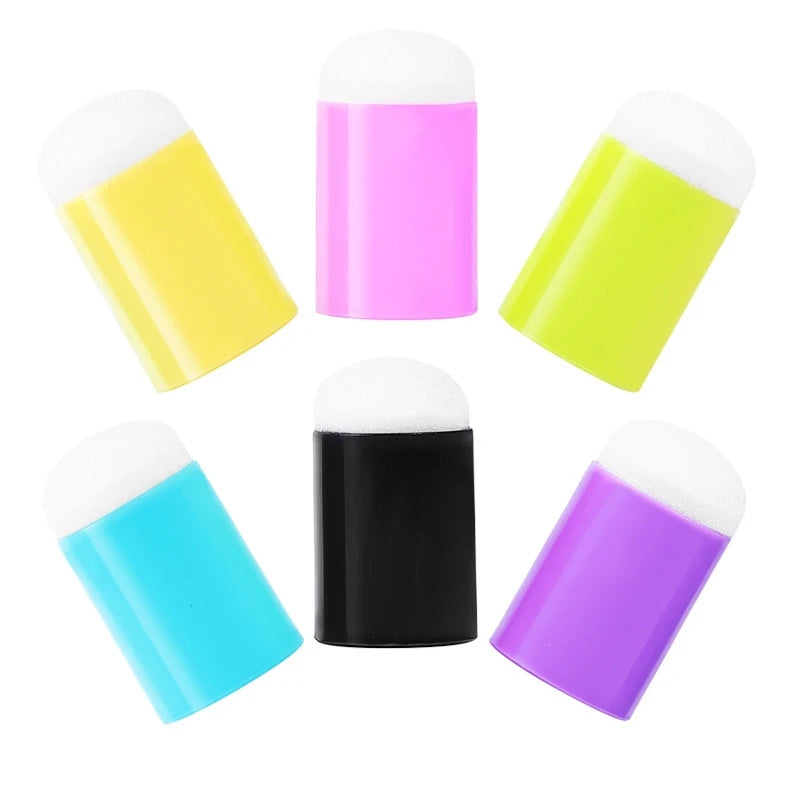 Woxin Plastic Finger Sponge Daubers for Painting Card Making & Drawing Kit with Stencil Template Brush Foam Paint Daubers