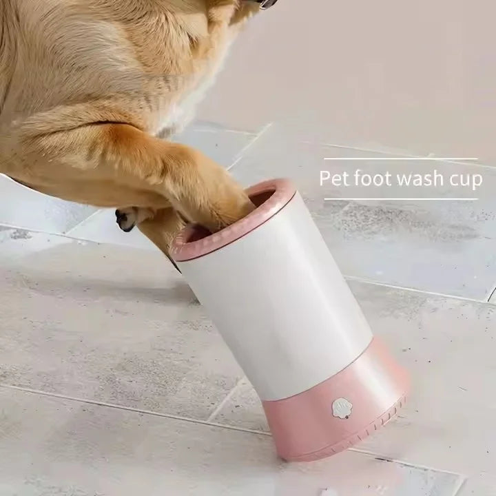 New Automatic Paw Cleaner for Pets Chargeable Pet Toes Cleaner Portable Dog Foot Washer with Silicone Brushes
