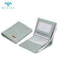 Factory Custom High Quality Sky Blue Cork RFID Small Wallet Card Holder Woman Short Leather Wallet Wood Material Leather Cover