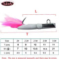 TAKEDO HT01 Sea Fishing Electroplated Deerskin Hook Feather Hook Jigging Big Game Shark Tuna Hook