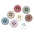 Wholesale 11mm 4-Hole Round Wood Buttons Various Colors-Red Pink Blue Nature Black for Sewing Clothes Bags Bulk Stock Made Resin