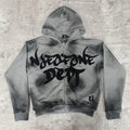 2025 New Design Distressed Embroidered Patch Acid Wash Zip up Hoodie Custom Heavyweight Sun Faded Y2K Vintage Patch Hoodie